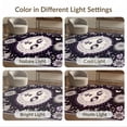 thumbnail image 7 of ODIKA 2'x3' Ultra-Soft Accent Mat, Celestial Sun Moon Face Scroll Border Distressed Astrology Round None Washable, Bare feet friendly, Easy Care Indoor rug for Bedside, Footrest, 7 of 7