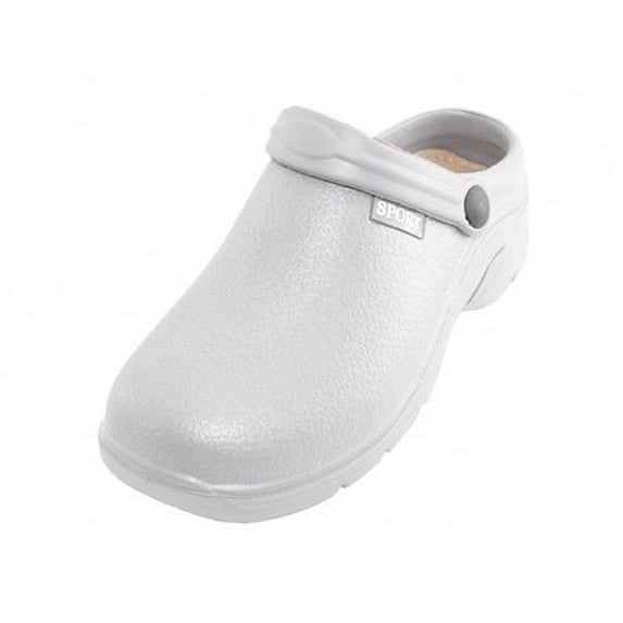 Women's Garden Clogs with Back Strap, Ultralite Close Toe Women's Nurse Slipper. Sizes 6-11 True to size. Black or White