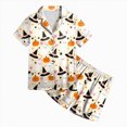 thumbnail image 3 of CAUYDY Halloween Pajamas Kids Girls Pajamas 2-Piece Pjs Set Kids Short Sleeved and Shorts Jammies Casual Wear Girls' Sleepwear Lounge Clothes White Sizes 12-13 Years, 3 of 7