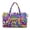 Colorful Hippie Floral, variant on Garronmavis Large Quilted Duffle Bag for Women, Palm Tree Print Weekender Bag Overnight Carry On Bag with Luggage Sleeve for Travel Gym Dance
