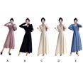 thumbnail image 4 of Jumpingount Vestido Midi de punto de manga larga con cuello en V, suéter de Color sólido de cintura alta, fiesta de vacaciones, ropa de invierno y otoño, Vestidos Negro S Jumpingount AP008203-03, 4 of 6