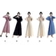 thumbnail image 4 of Vestido Midi de punto de manga larga con cuello en V, suéter de Color sólido de cintura alta, fiesta de vacaciones, ropa de invierno y otoño, disfraz azul M Inevent AP008203-08, 4 of 6