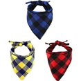 thumbnail image 1 of Dog Bandanas, Set Of 3 Washable And Adjustable Scarves Triangular Bib Scarves, 78cm For Small,medium, Large Dogs And For Pet Costume Accessories, 1 of 5