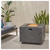 Square Iron Outdoor Fire Pit, 50,000 BTU, Durable Gas-Burning Fireplace, Perfect for Patio, Backyard, Garden, Modern Classic Outdoor Design