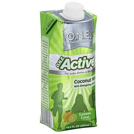 O.N.E. Active Lemon Lime Coconut Water, 16.9 oz (Pack of 12)