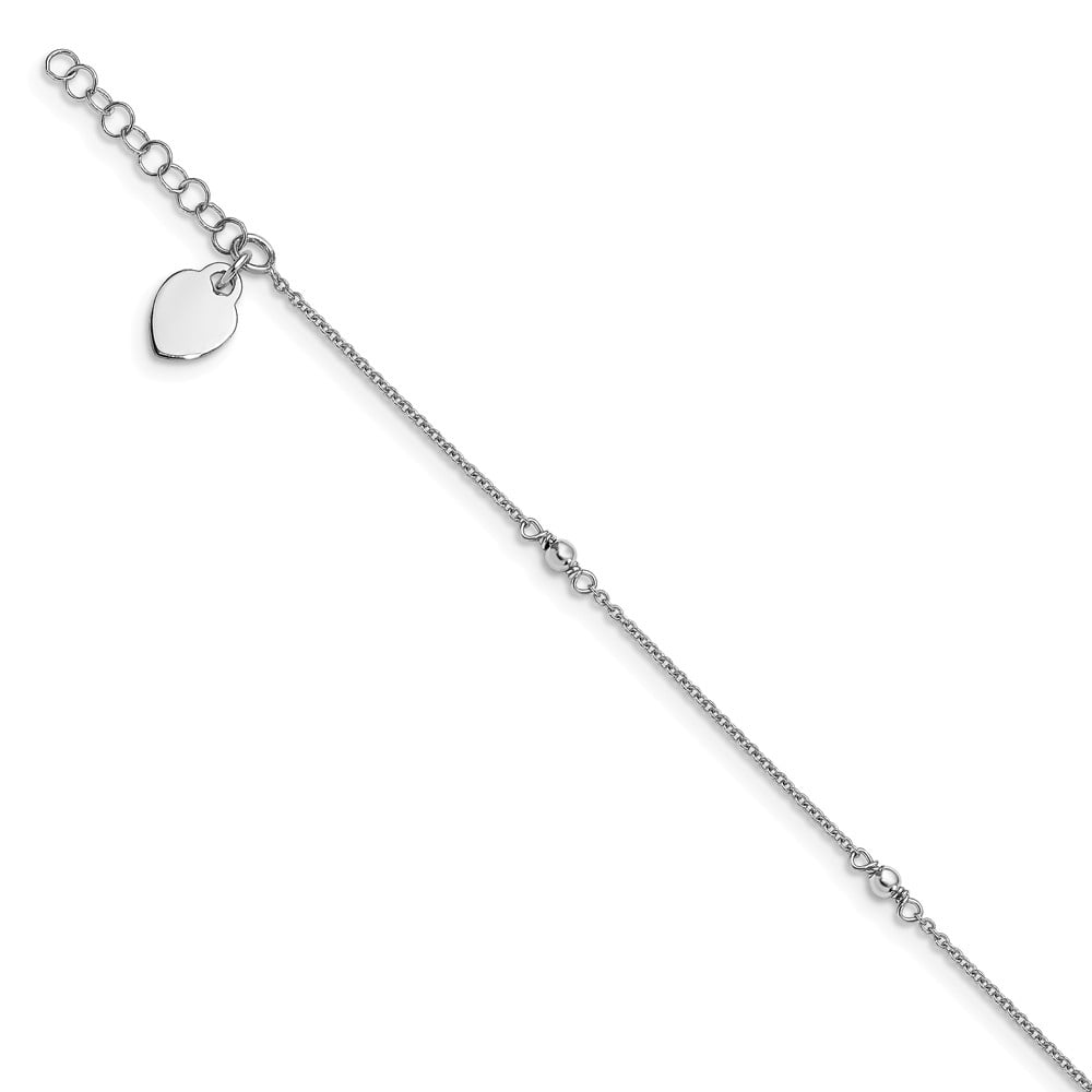 Leslies Sterling Silver Fancy Link Anklet 9 with 1in extention