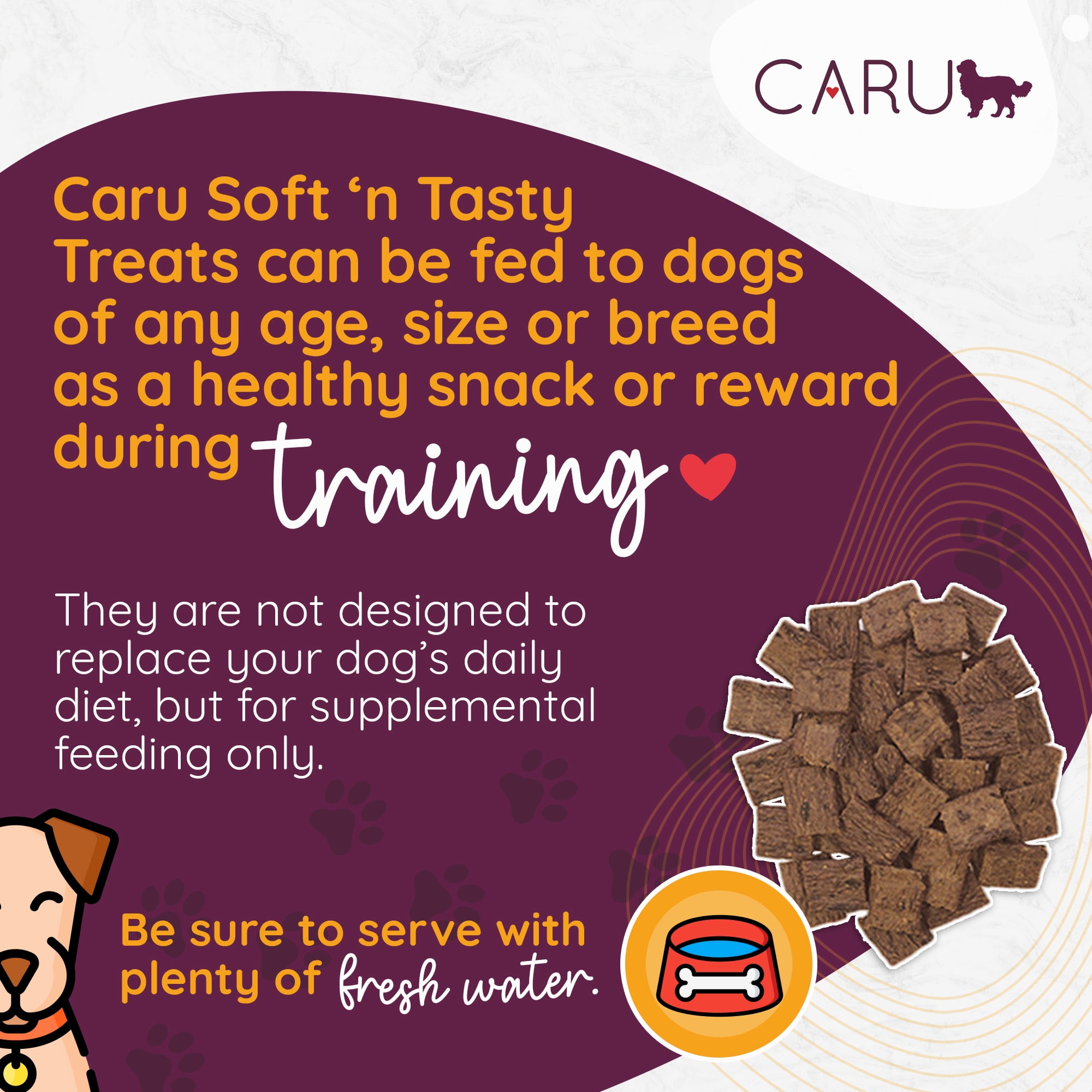 Caru Soft 'n Tasty Wild Boar Recipe Baked Bites Dog Treats, 3.75 Oz.