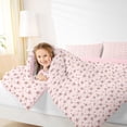 thumbnail image 3 of Erosebridal Pink Floral Twin Comforter Sets for Girls, Chic Flower Bedding Set, Pink Reversible, 2pcs, 3 of 6