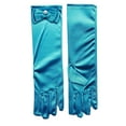 thumbnail image 2 of 11.5" Long Satin Bowknot Gloves for Little Girls,Special Occasion Gloves for Parties, Flower Girls, Princess, Cosplay, Halloween, Wedding, & communion, 2 of 7