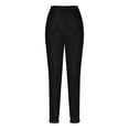 thumbnail image 5 of Black Women Loose Fit Trousers Pants for Women Casual Sequin Bling High Leg Dance Cosplay Flare Bell Bottom Fall Summer Trousers Pants 2025 XL, 5 of 7