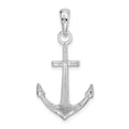 thumbnail image 4 of FJC Finejewelers 925 Sterling Silver Rhodium Plated Polished Anchor Charm 31 x 16 mm, 4 of 6