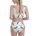 thumbnail image 5 of High Waisted Bikini Sets For Women, Cute Blue Dinosaur Swimsuits Tummy Control, Two Pieces Bathing Suit, 5 of 8