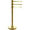 Vanity Top 3 Swing Arm Guest Towel Holder in Polished Brass