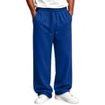 thumbnail image 5 of Men's Sweatpants Loose Fit Joggers Pockets Drawstring Heavyweight Fleece Lounge Athletic Pants for Men Royal Blue XL, 5 of 6