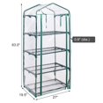 thumbnail image 2 of Costway Portable Mini Walk In Outdoor 4 Shelves Warm House Greenhouse, 2 of 10