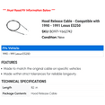 thumbnail image 2 of Hood Release Cable - Compatible with 1990 - 1991 Lexus ES250 - Dorman, 2 of 2