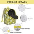 thumbnail image 2 of Summer Lemon Fruit Print Backpack, Cute Yellow Citrus Pattern Daypack with Retro Floral Design for School and Picnic, 2 of 3