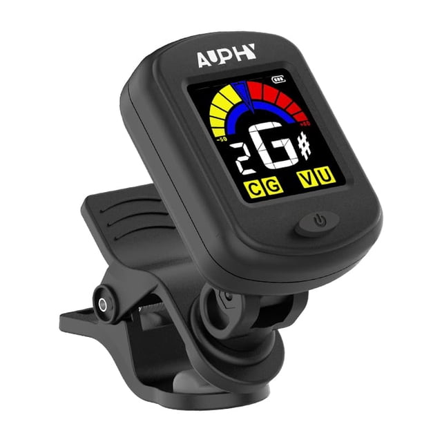 Afinador de guitarra recargable AUPHY Clip-on con batería de litio