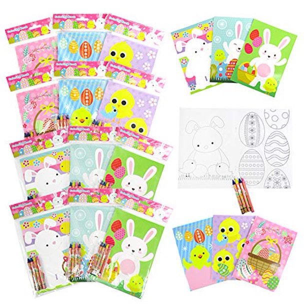 Download Tinymills Easter Coloring Books With Crayons Party Favors With 12 Coloring Books And 48 Crayons Easter Prizes Favor Bag Filler Easter Basket Filler Walmart Com Walmart Com