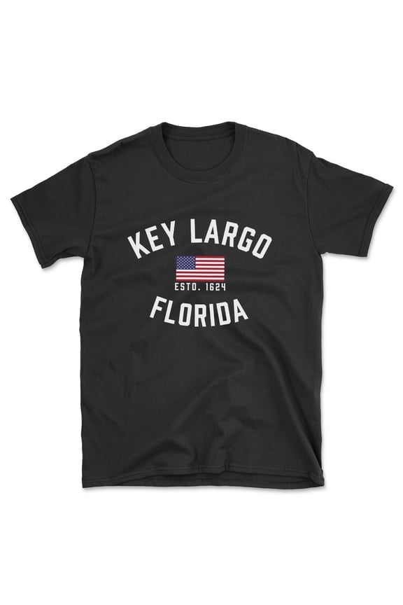 Key Largo Florida Patriot Men's Cotton T-Shirt