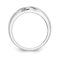 thumbnail image 2 of 14K White Gold Ring Band Wedding Diamond Round Complete Trio Men's , Size 5, 2 of 7