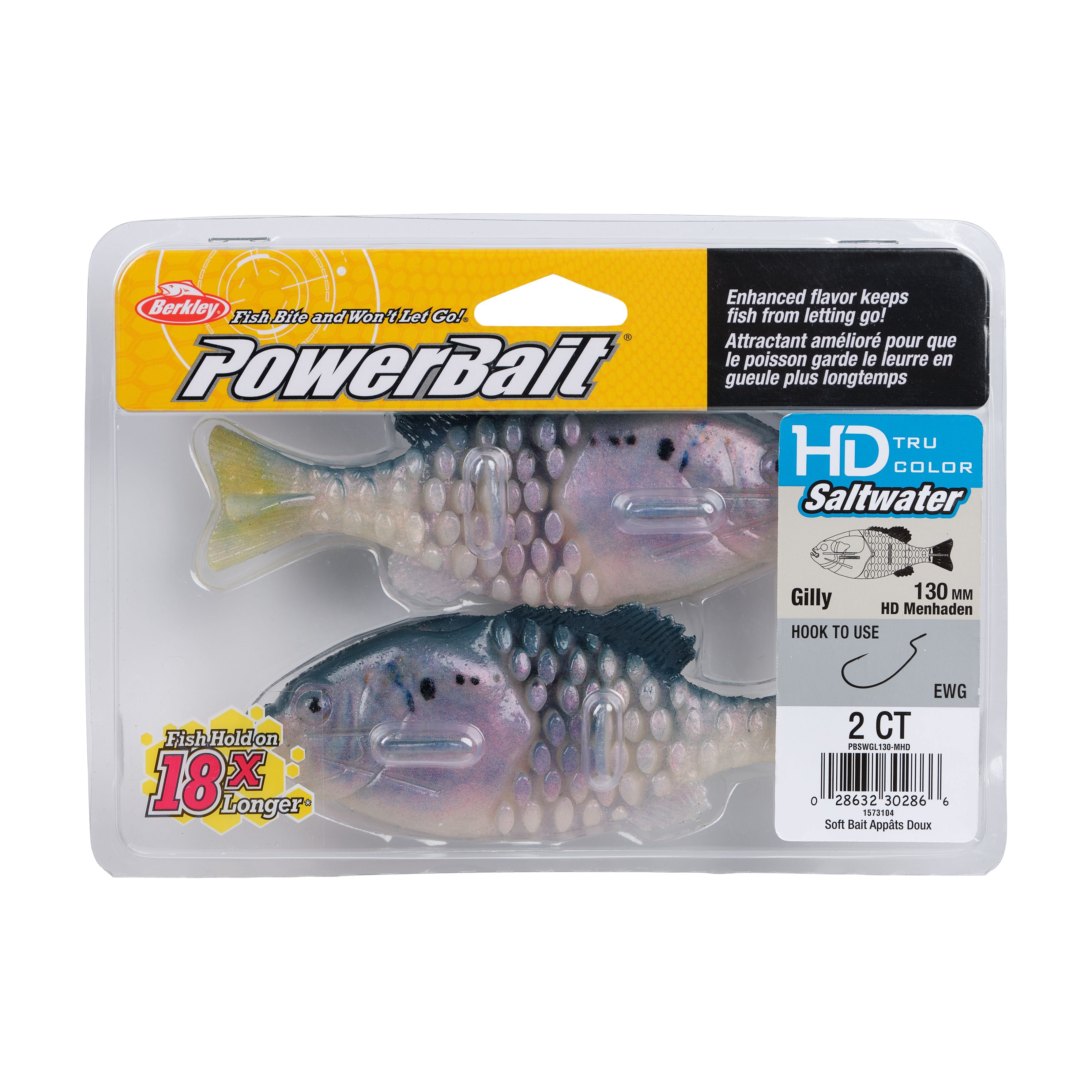 Berkley PowerBait Saltwater Gilly Fishing Soft Bait, HD Menhaden, 5 inch