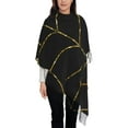 thumbnail image 3 of Honeii Golden Spider Web Print Scarf Oversized Scarf Tassel Fall Winter Thick Scarf Warm Shawl Women,Women's Scarves & Wraps, 3 of 8