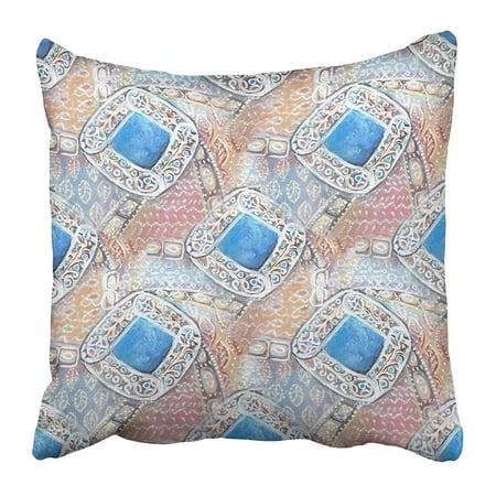 Orange Windmill - CMFUN Blue Abstract Painting Windmill Window in the Sky Acrylic Colorful Canvas Orange Pillow Case Cushion Cover 20x20 inch