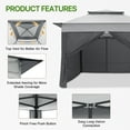 thumbnail image 7 of COOS BAY 11x11 Pop-up Instant Gazebo Tent with 4 Sidewalls Outdoor Canopy Shelter,Gray, 7 of 7