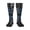 1 Black, variant on Women's Knee High Socks Thin Blue Line Flag Print Outdoor Casual Tube Socks