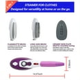 thumbnail image 6 of Funamily Handheld Portable Steam Iron, 3-in-1 Fabric Garment Steamer Brush Removes Wrinkles (Purple), 6 of 7