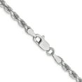 thumbnail image 4 of 14K White Gold Jbsp's 3mm Diamond- Cut Rope Chain (22 X 3) Made In Peru 7062-22, 4 of 5