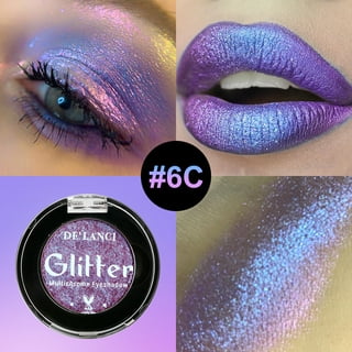 Lightweight Holographic Eyeshadow Powder, Color Gradient Eyeshadow ,  Highlighter Chrome High Pigmented Chameleon Eyeshadow ( Purple )