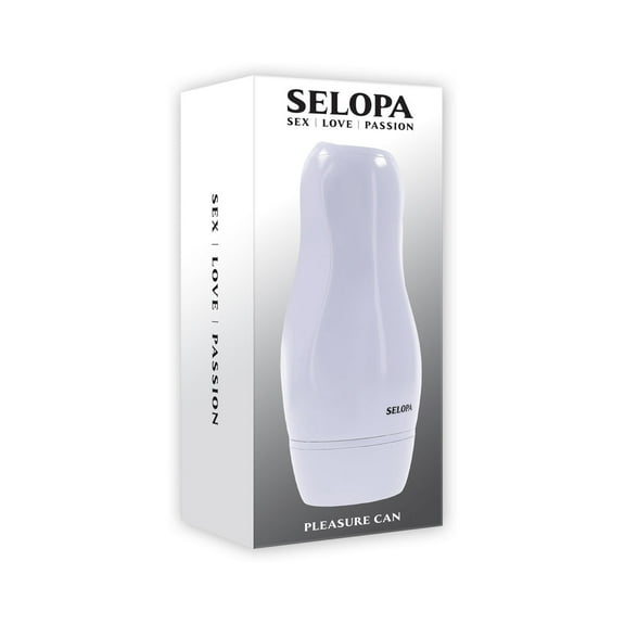 Selopa Pleasure Can Rechargeable Silicone Stroker for Men, White