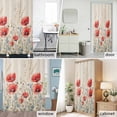 thumbnail image 2 of Vintage Floral Shower Curtain Set with Hooks, Wildflower Daisy Waterproof Fabric Bathroom Curtains Decor Home Accessories, Stall Long 54 X 78 Inch, 2 of 9