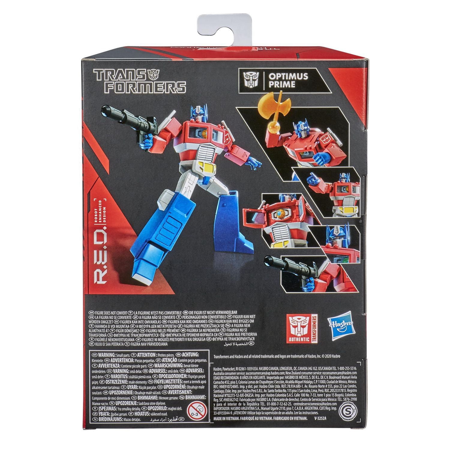Transformers R.E.D. [Robot Enhanced Design] The Transformers G1 Optimus Prime, Non-Converting Figure - Ages 8 and Up, 6-inch