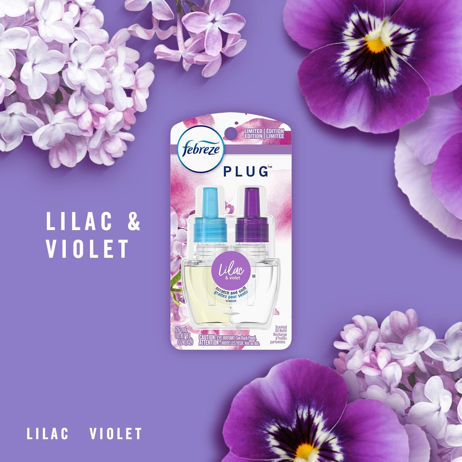 7 Febreze Air Limited Edition LILAC & VIOLET Air Refresher Freshener 8.8  oz. NEW