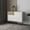 White + Light Oak#6, variant on Living Room Cabinets Charco Bookcase in Melamine with Six Shelves, White,Wooden Cabinets