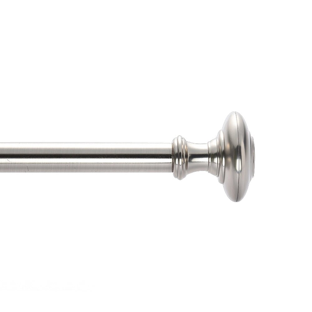 Lumi 1" Single Curtain Rod Brushed Nickel /Oil Rubbed Bronze- Knob 72"-144" - Oil Rubbed Bronze