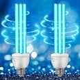 thumbnail image 2 of 2 Pack UV Germicidal Light Bulb , 25 Watt Replacement UVC Lamp E26 110V, UV Disinfection Light Bulb for Basement Bedroom, 2 of 5