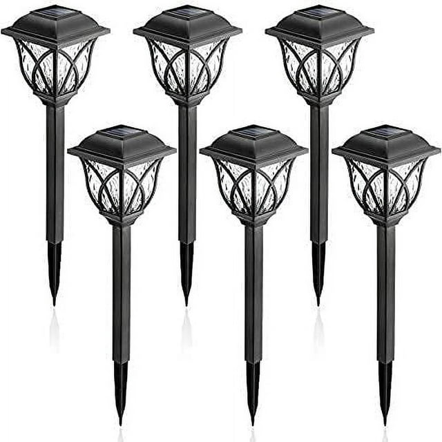 6pcs Solar Pathway Lights Outdoor LED Solar Garden Lights Waterproof