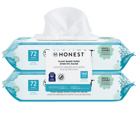 The Honest Company, Plant-Based Baby Wipes, Fragrance-Free, (Choose Your Count)