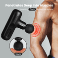 thumbnail image 3 of HEYCHY Super Mini Massage Gun, Deep Tissue Massager, Compact Travel Massage Gun, Full Body Recovery & Relief for Outdoors, USB Charging, 5 Speeds, Gifts for Men&Women, 3 of 8