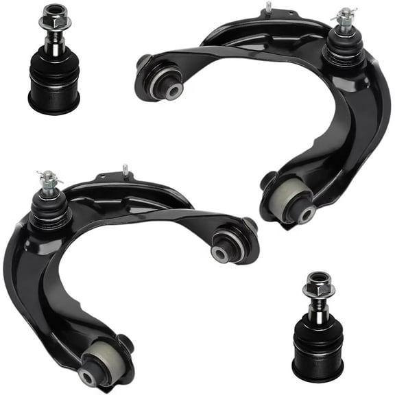 Detroit Axle - Front Control Arms Kit for Acura 2004-2008 TL, 2 Upper Control Arms with Ball Joints 2 Suspension Lower Ball Joints 2005 2006 2007 Replacement