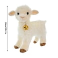 thumbnail image 3 of 11.8" Stuffed Animals Toy, Simulation Plush Lamb with Bells, Soft Lamb Plush Toys, for Birthday Party Holiday Christmas Gift, 3 of 5