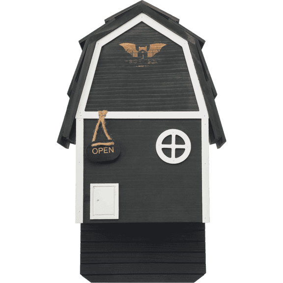 Wildyard Bat House 2 Chamber Cedar Black Holds up to 50 Bats Outdoor Wall Mount Shelter