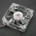 thumbnail image 4 of Ventilador de Enfriamiento de CPU LED, Ventilador de Enfriamiento de Luz Colorido Transparente de 10000h Life 5V, 28cfm para Computadora PC, 4 of 7