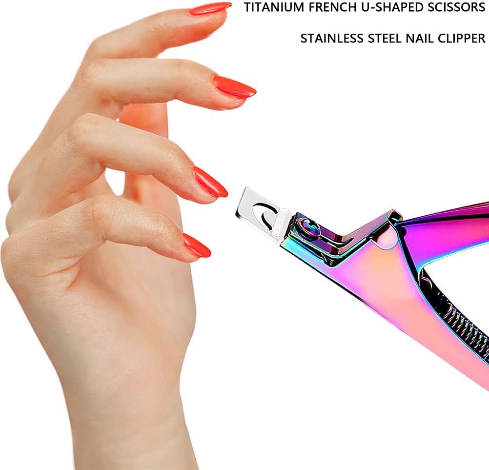 3 PC Professional Acrylic Nail Clippers Durable Stainless Steel, Titanium-Coated for Manicure & Pedicure, Versatile for All Nail Types, Ideal Gift for Nail Art Enthusiasts