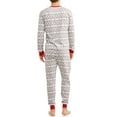 thumbnail image 4 of Family PJs Men's Fairisle Snowflake and Polar Bear Print Cotton 2-piece Set, 4 of 4