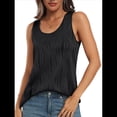 thumbnail image 3 of Blusas Sin Mangas Informales Elegantes de Negocios para Mujer, Blusas de Verano A , Camisas de Trabajo Holgadas. Negro XL, 3 of 8